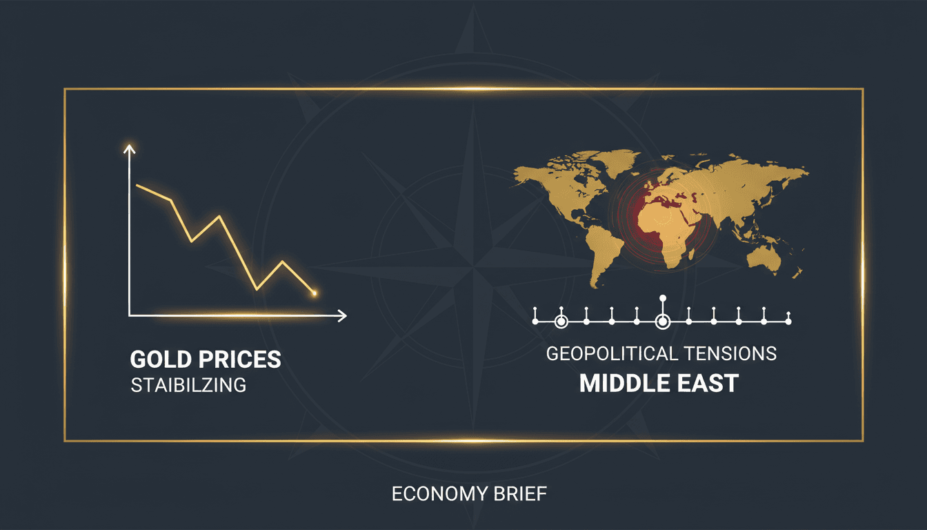 Gold prices stabilize amid Middle East tensions