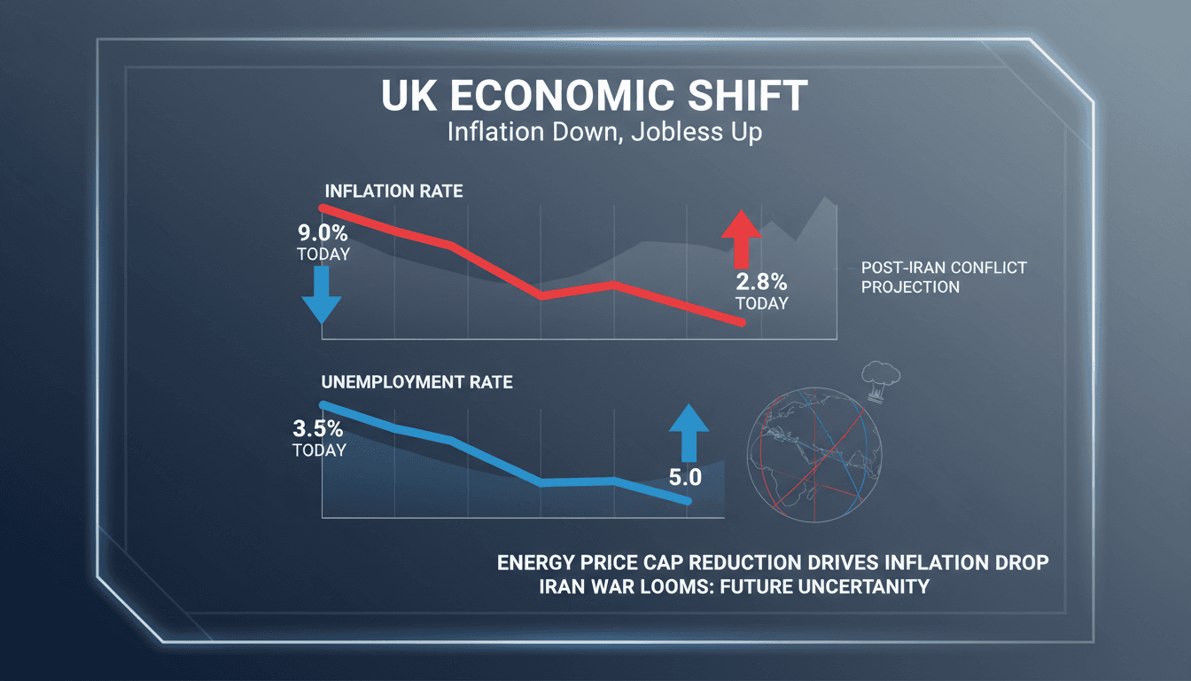 UK inflation drops to 2.8% amid rising unemployment and geopolitical tensions