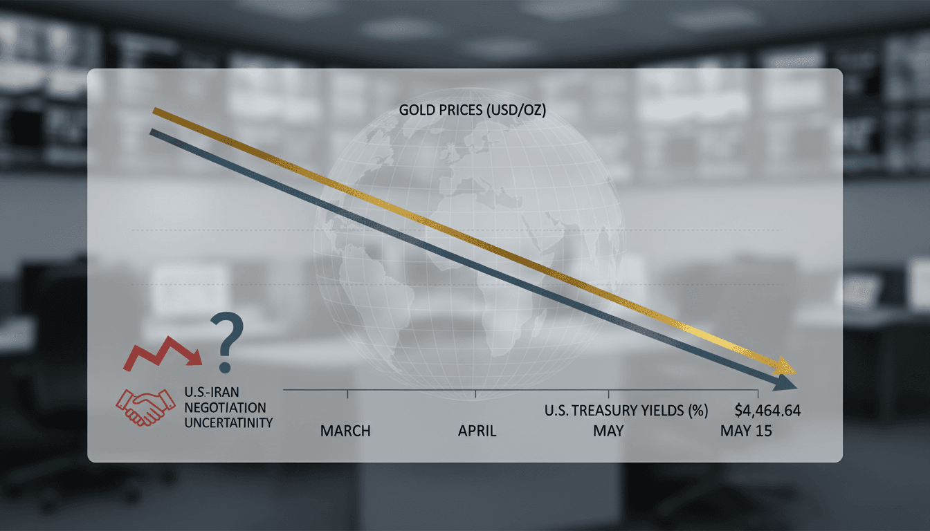 Gold prices decline to 1.5-month low amid U.S.-Iran negotiation uncertainty