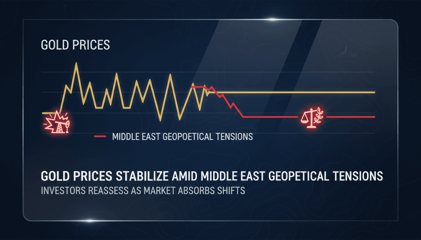 Gold prices stabilize amid Middle East geopolitical tensions