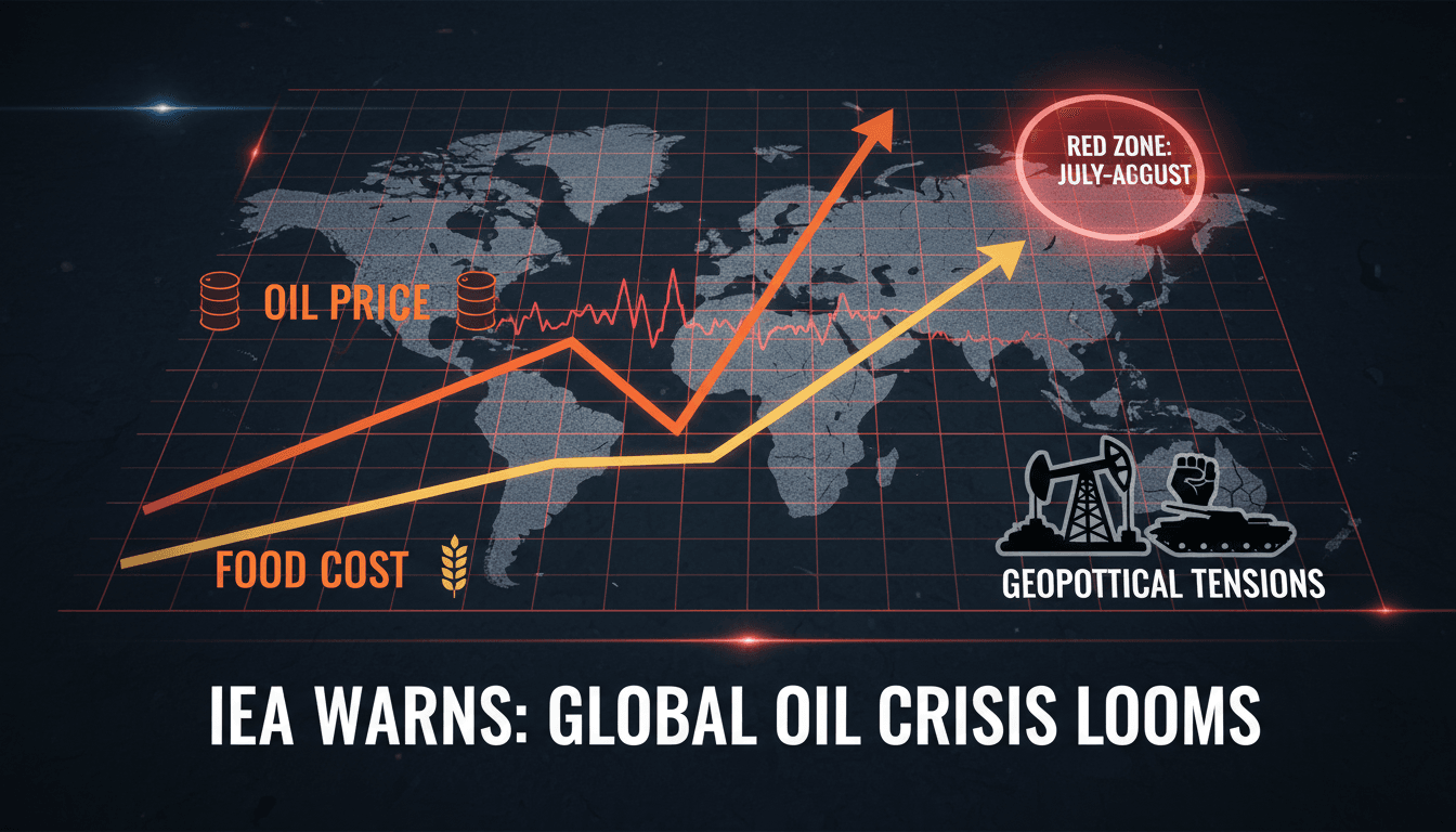 A visual representation of the global oil market crisis and its implications.