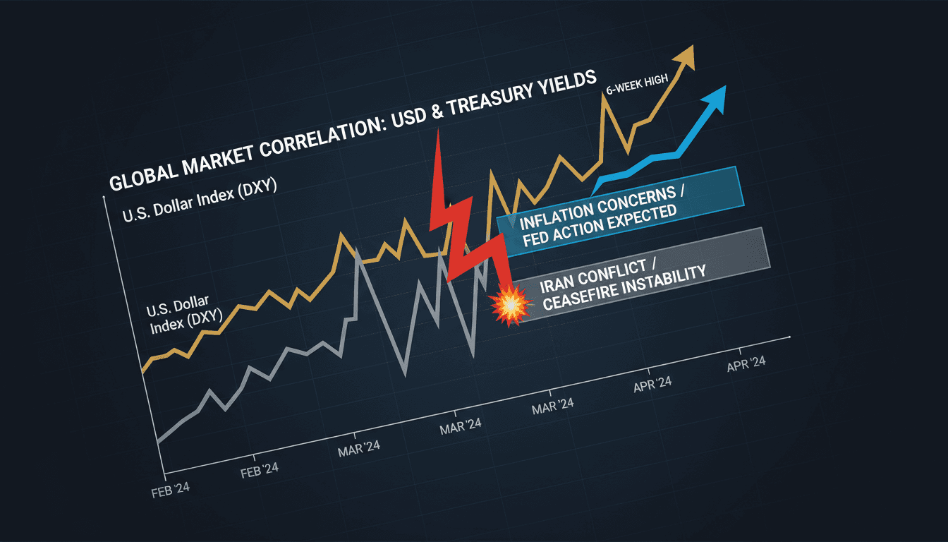 U.S. dollar index chart showing stability amid inflation concerns