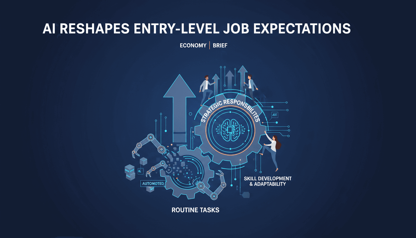 Illustration of AI impact on entry-level job responsibilities