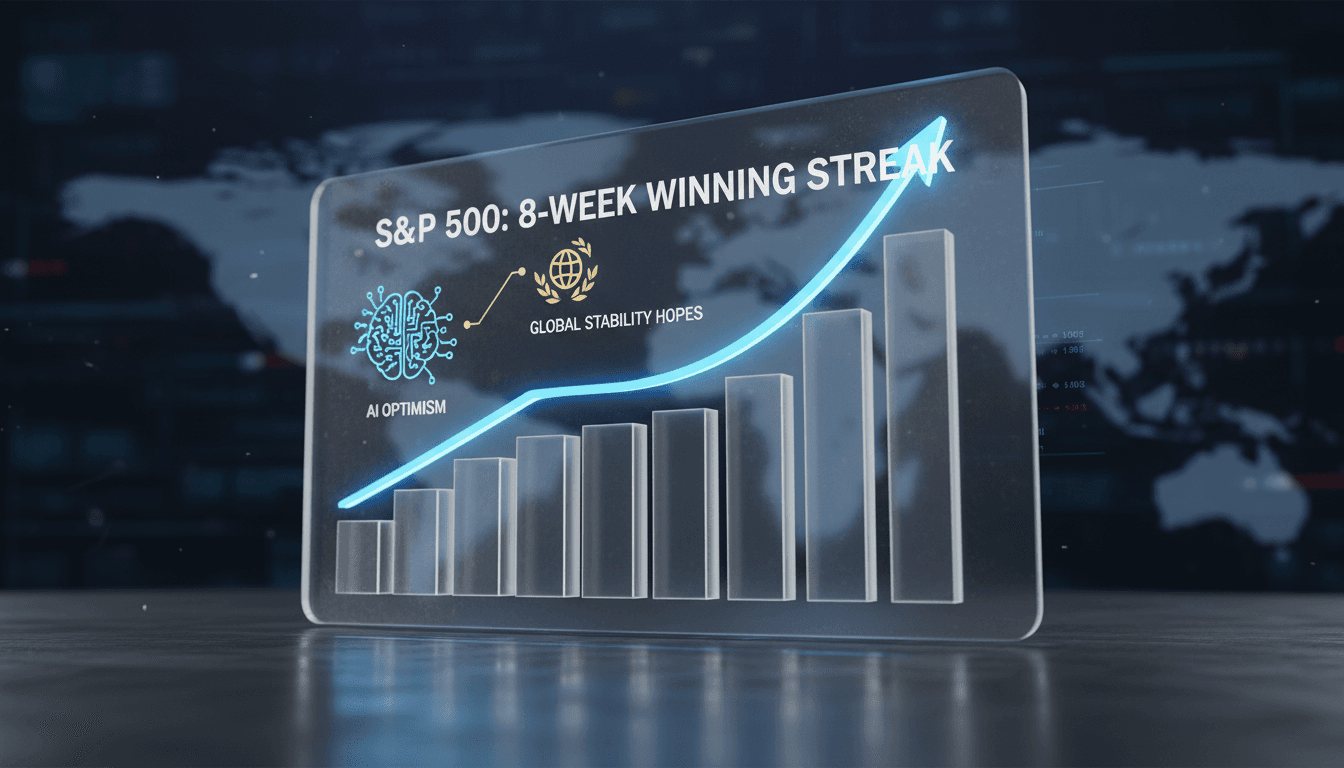 S&P 500 index performance chart showing eight-week rally