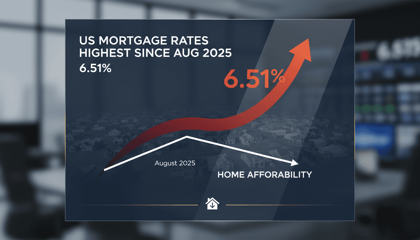 Graph showing the rise of US mortgage rates and its impact on home affordability.