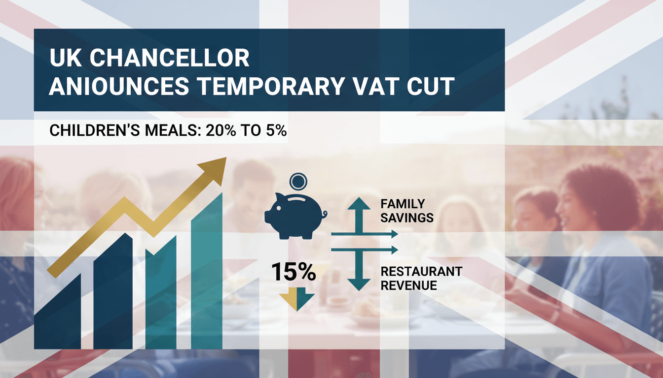 Chancellor Rachel Reeves discussing the VAT cut on children's meals at a children's activity center.