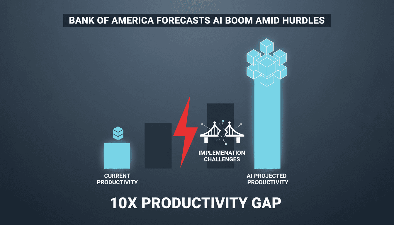 Bank of America report on AI productivity potential and challenges