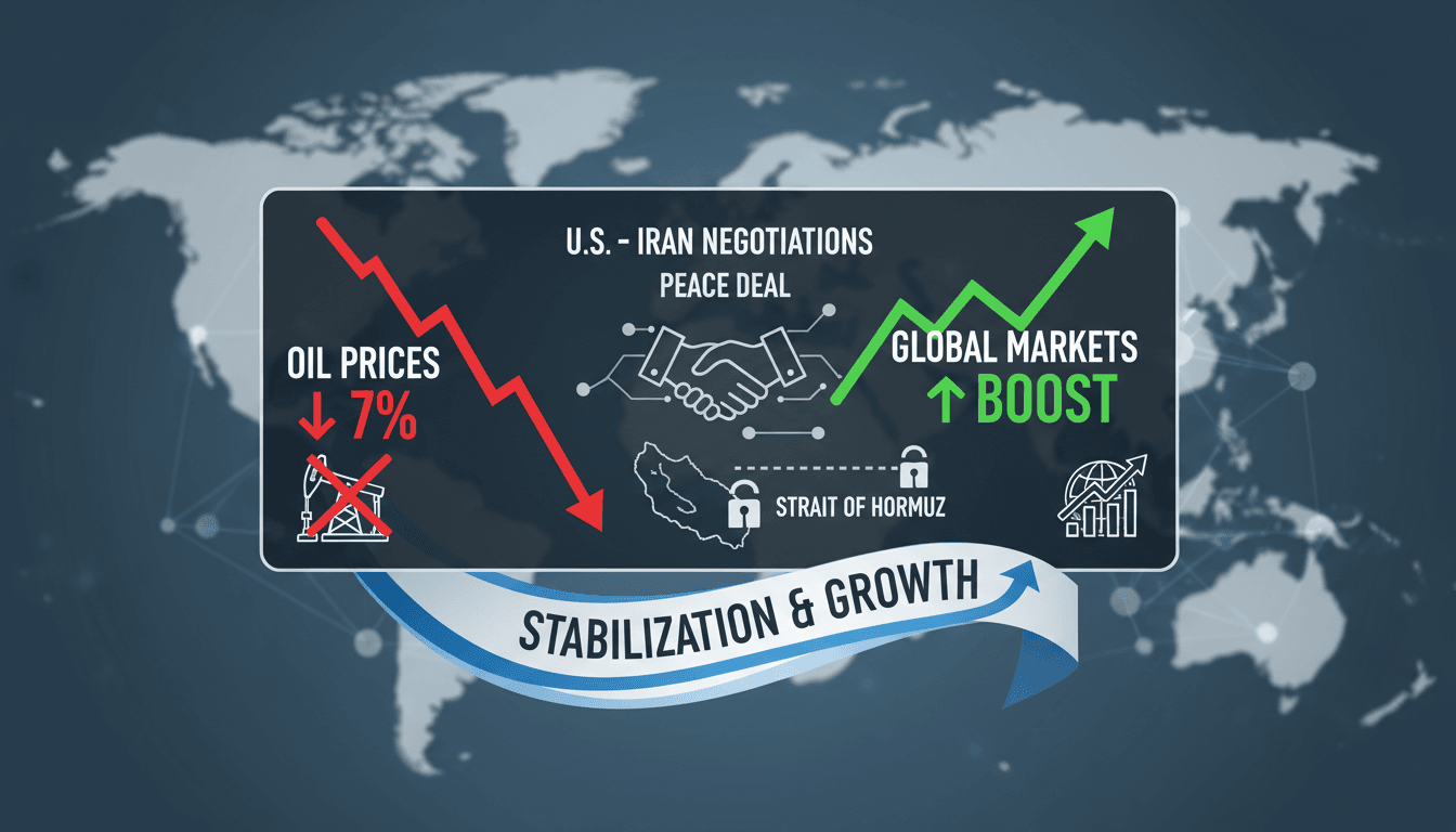 Oil prices drop nearly 7% as U.S. and Iran progress towards peace deal