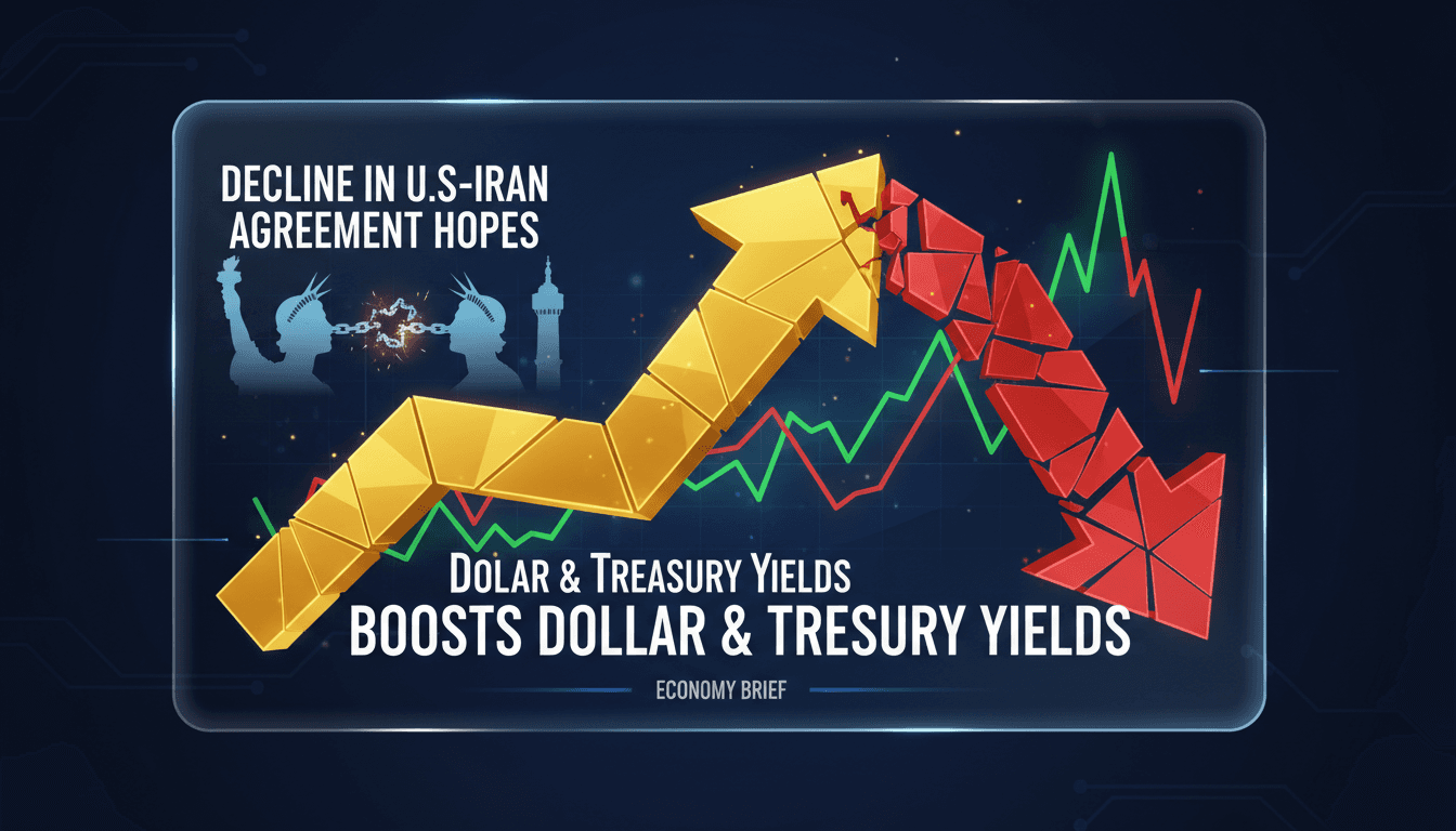 Graph showing the relationship between U.S.-Iran negotiations and market trends.