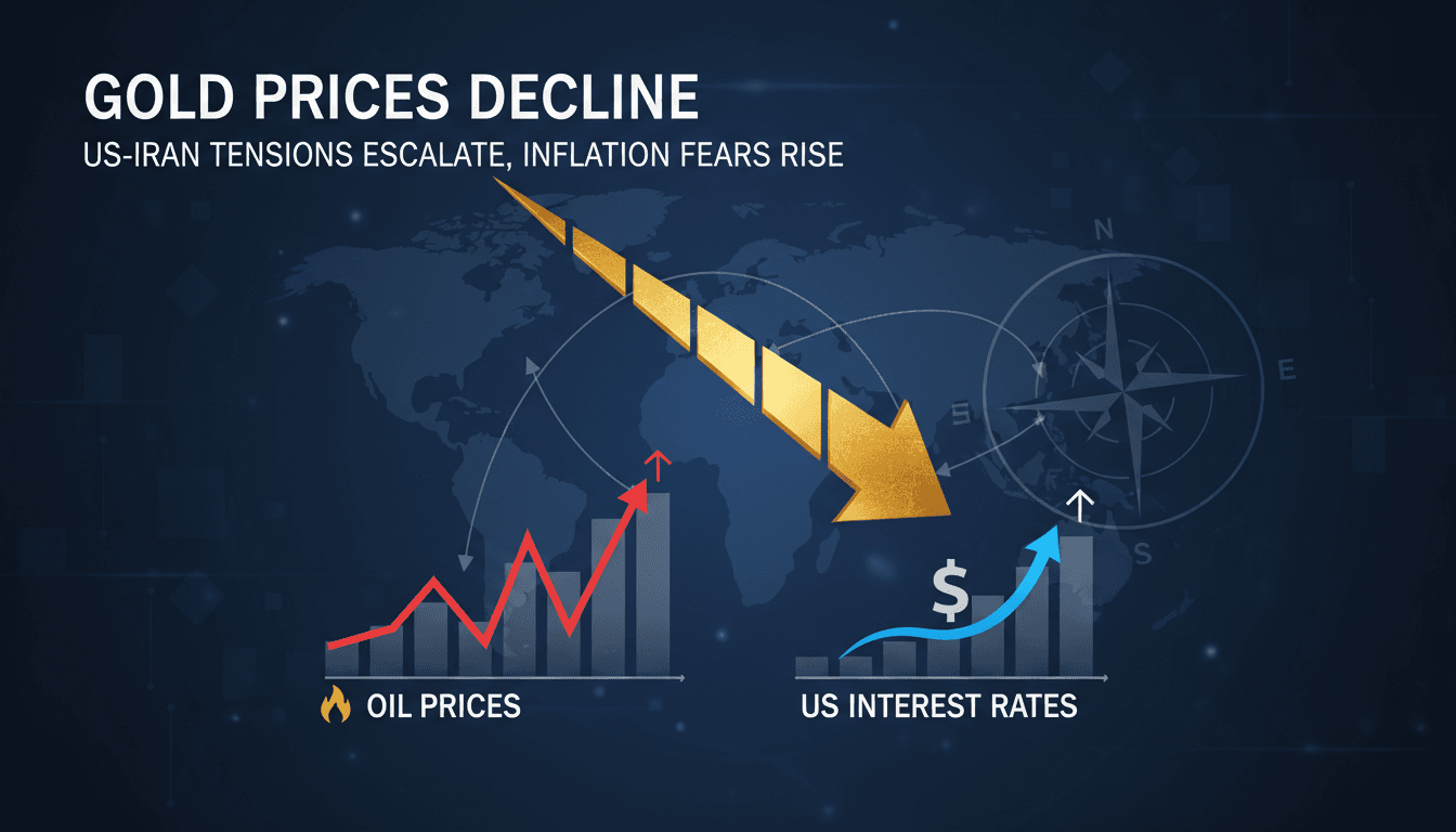 Gold prices decline amid escalating US-Iran military tensions