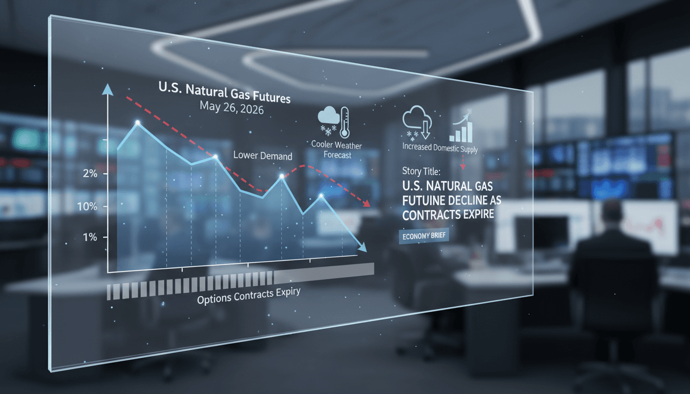 Graph showing the decline in U.S. natural gas futures prices after options contracts expired.