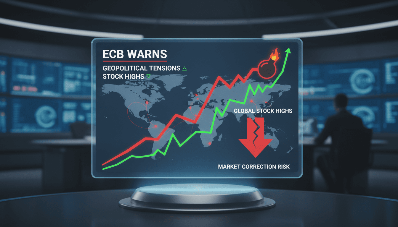 ECB warning about market correction due to geopolitical tensions