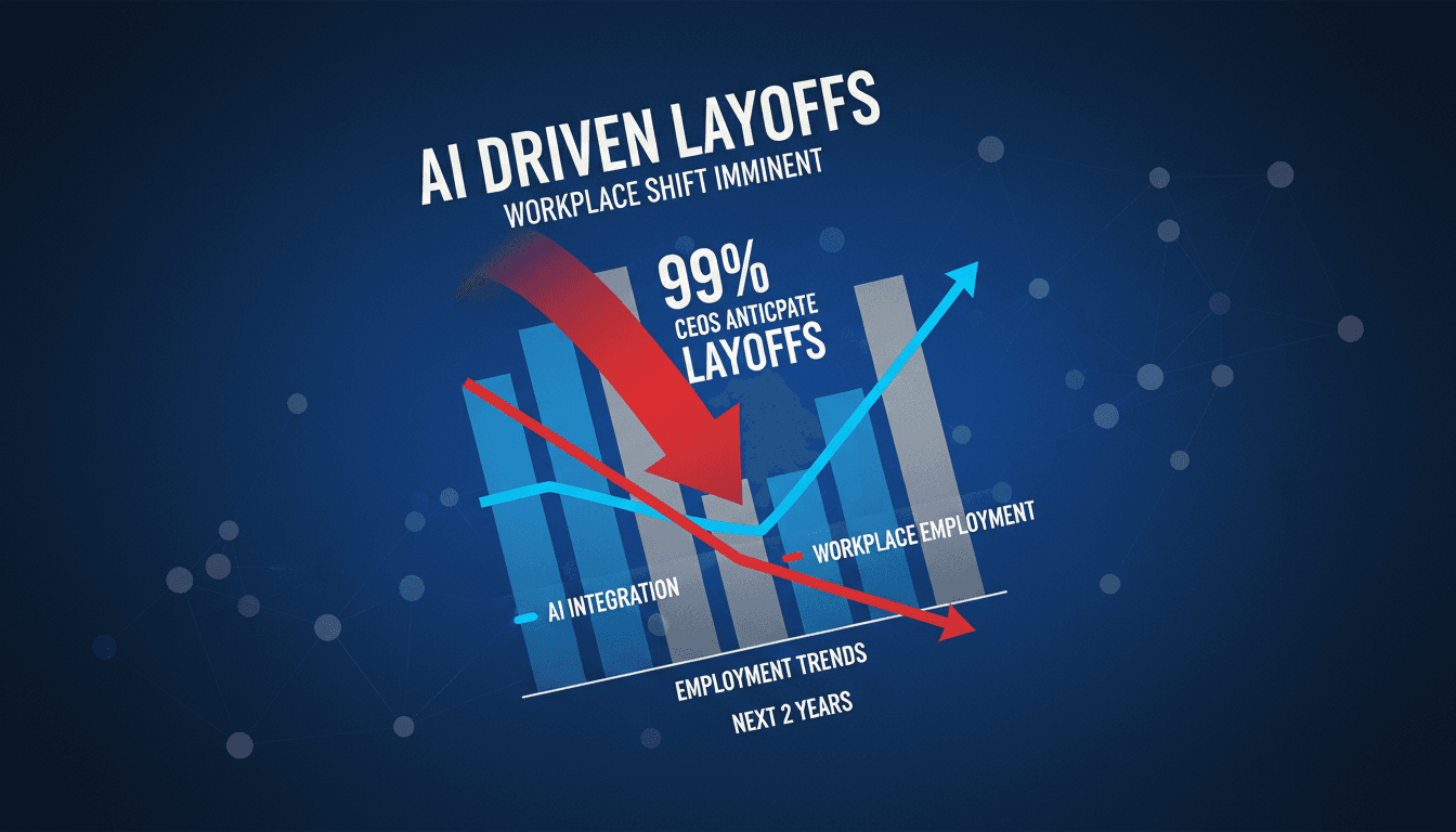 CEOs discussing the impact of AI on employment and layoffs.