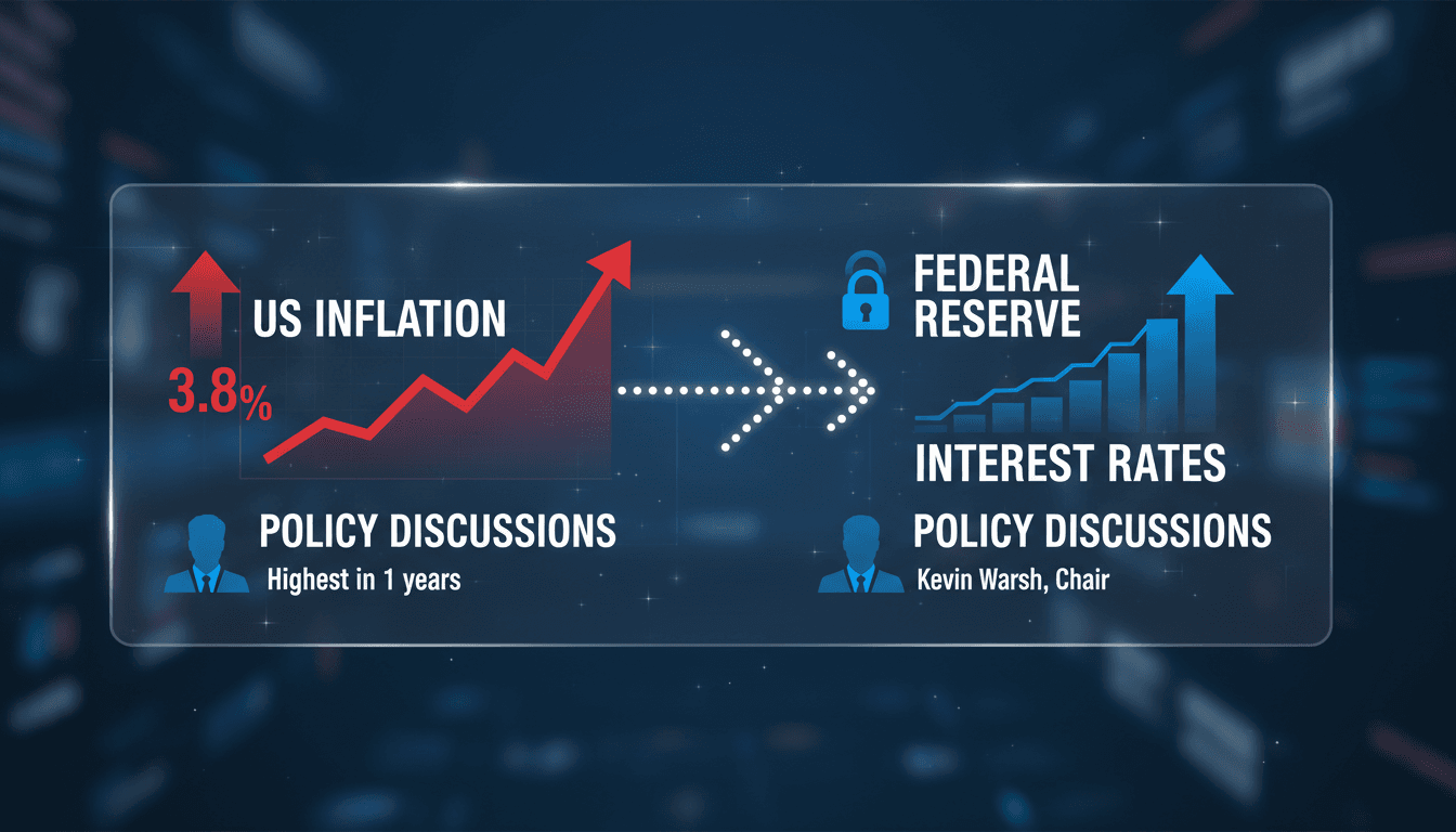 Graph showing US inflation trends and Federal Reserve interest rate decisions.