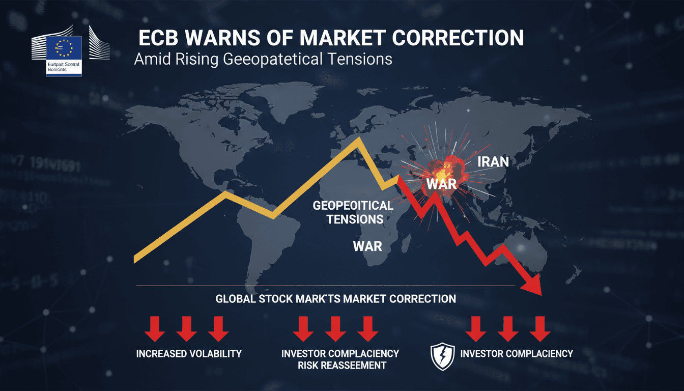 ECB warning about market correction due to geopolitical tensions