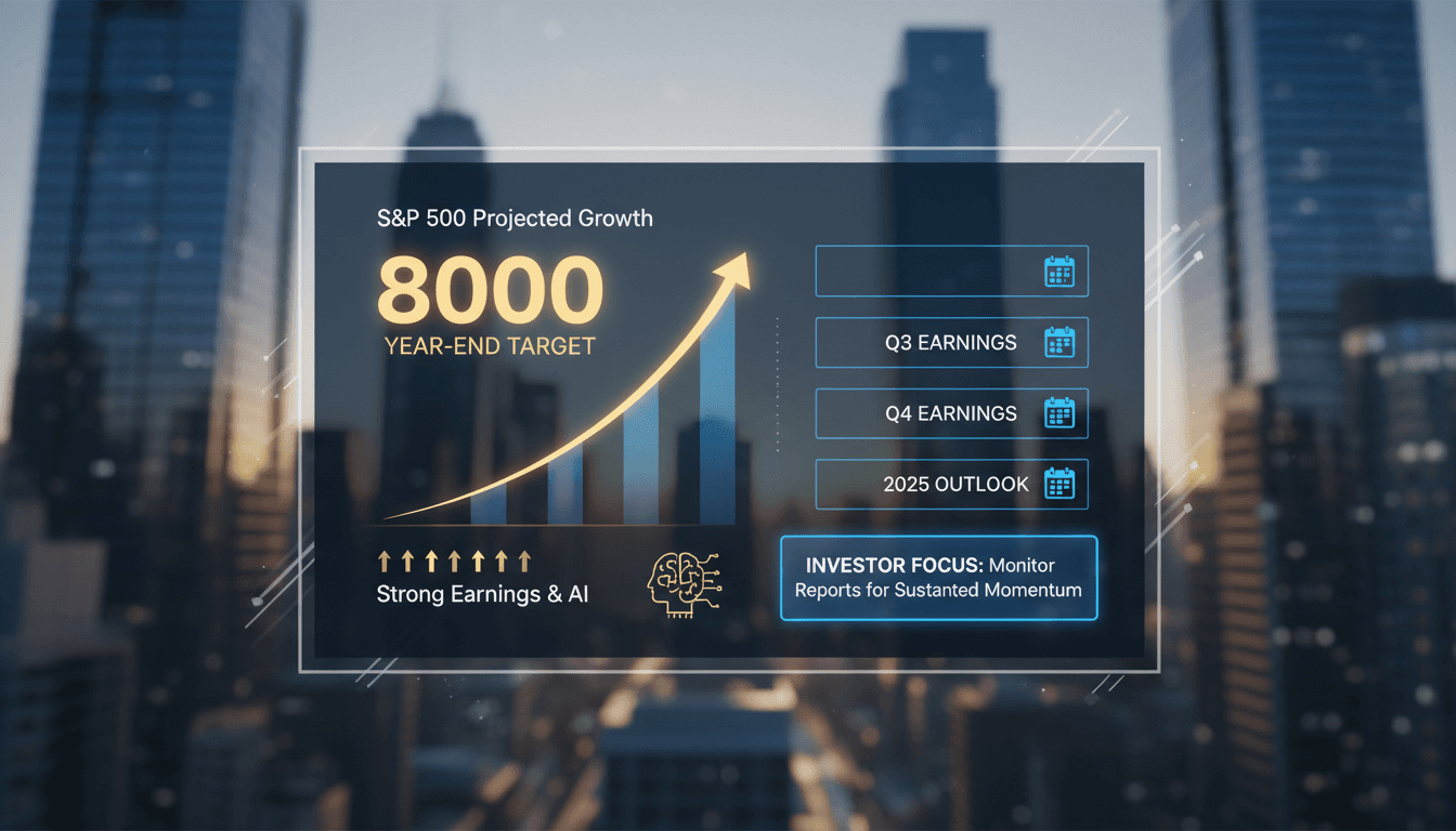 Goldman Sachs logo with a financial graph showing S&P 500 growth
