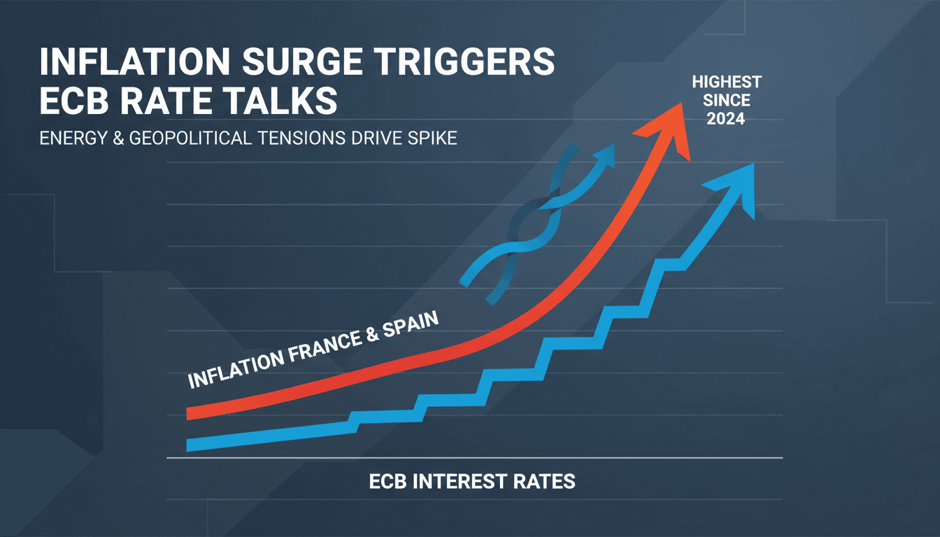 Inflation trends in France and Spain with ECB interest rate implications