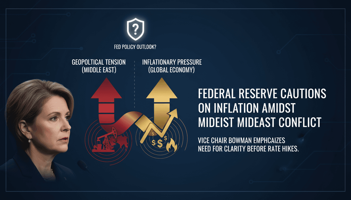 Federal Reserve Vice Chair Michelle Bowman speaking at a conference.