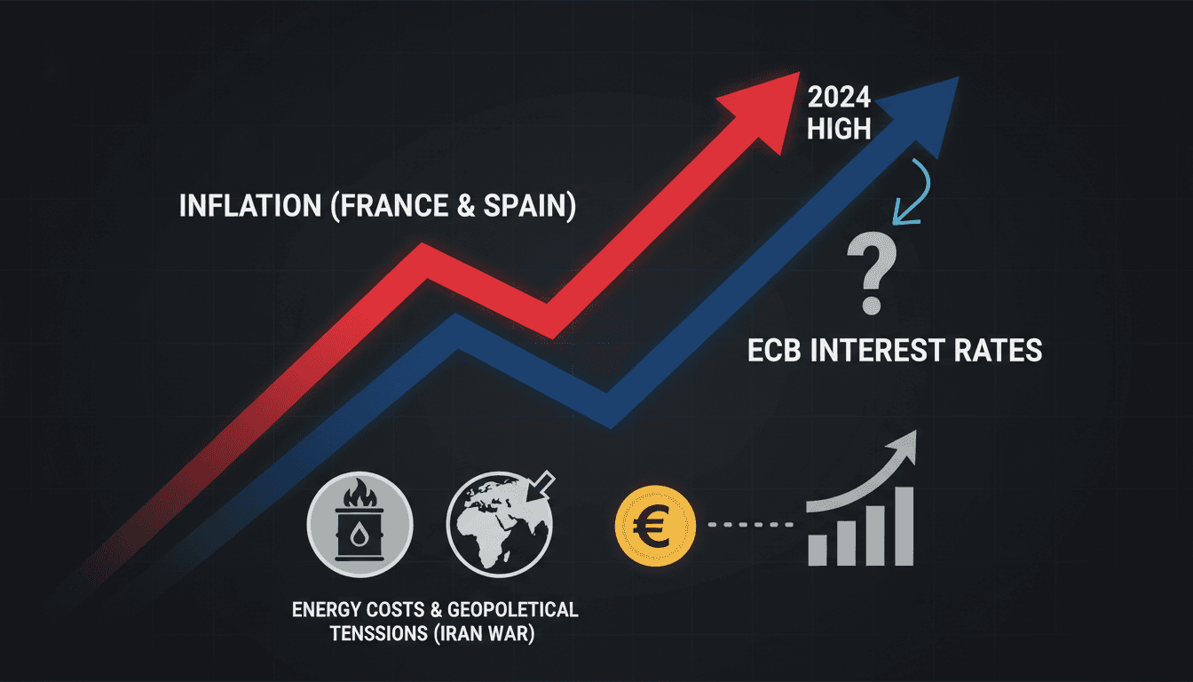 Inflation trends in France and Spain with ECB interest rate implications