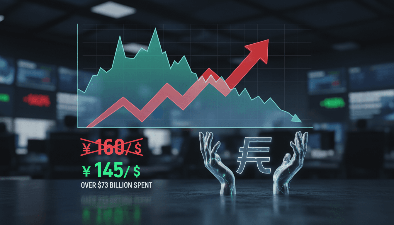 Japan's Finance Ministry announces record forex intervention to support the yen.