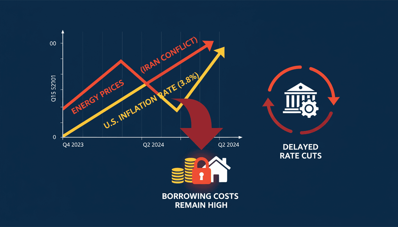 Federal Reserve building with financial graphs overlay