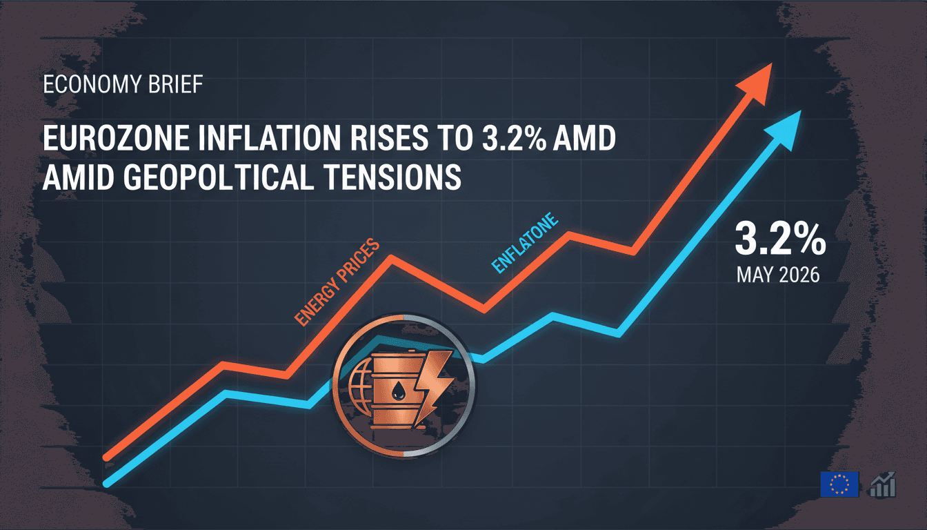 Graph showing Eurozone inflation trends and energy price impacts