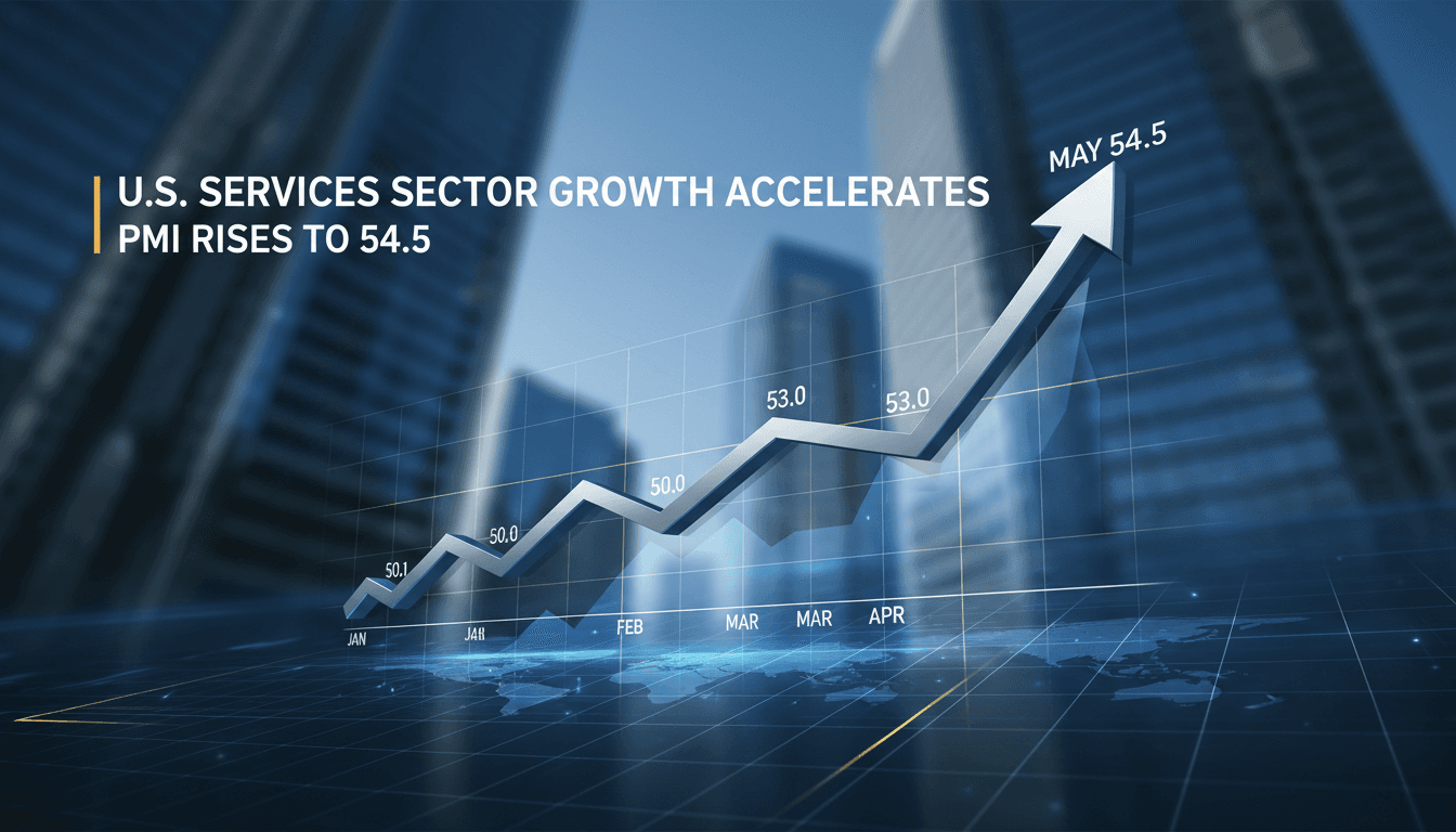 Graph showing the rise of the U.S. services PMI in May 2026