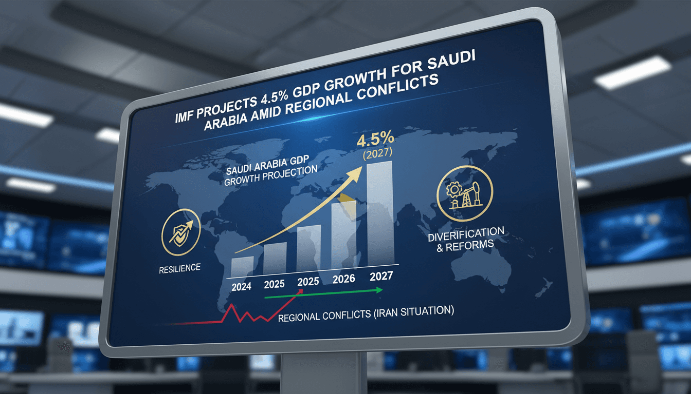 Graph showing IMF GDP growth projections for Saudi Arabia