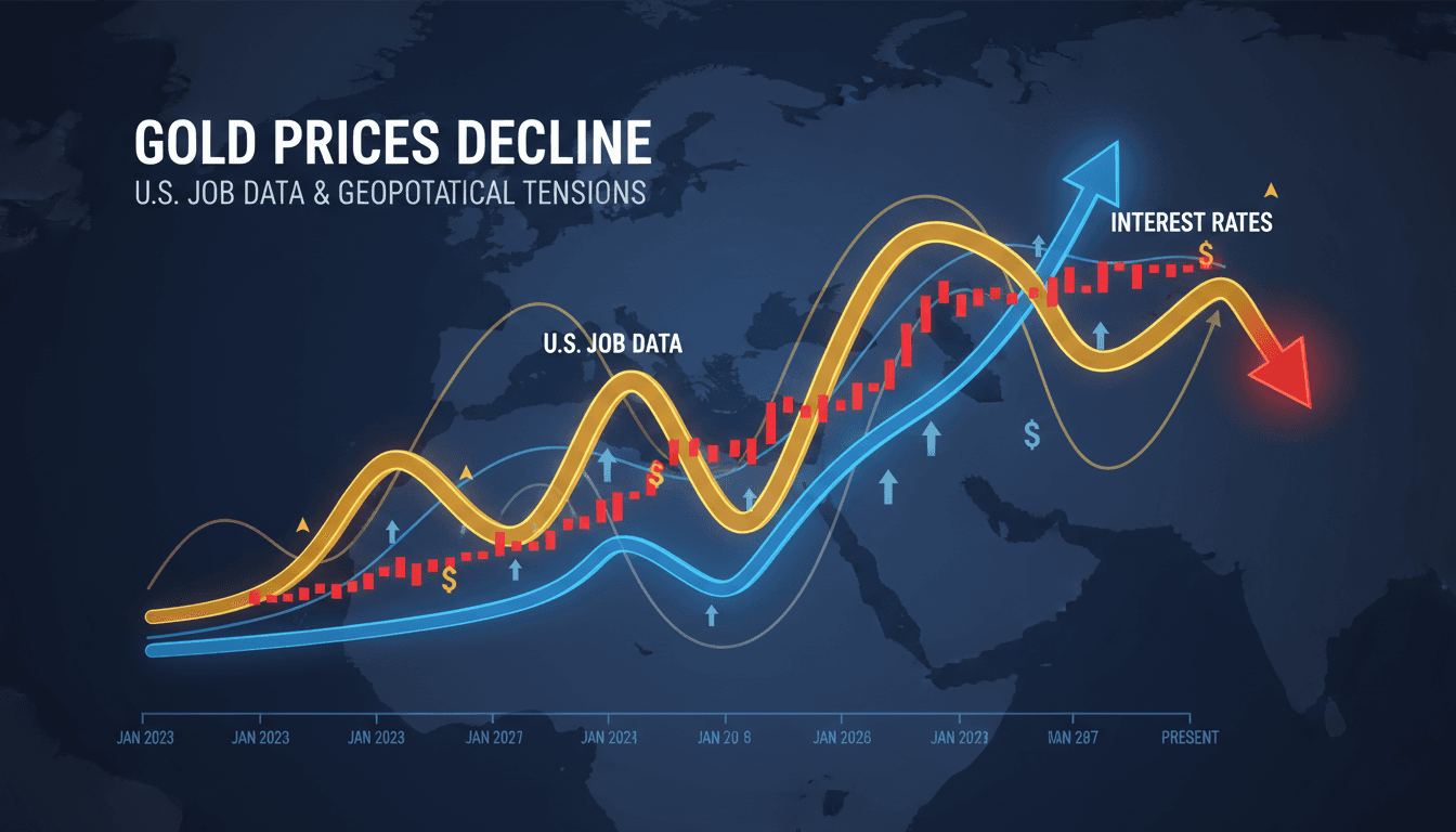 Gold bars with a backdrop of fluctuating market graphs