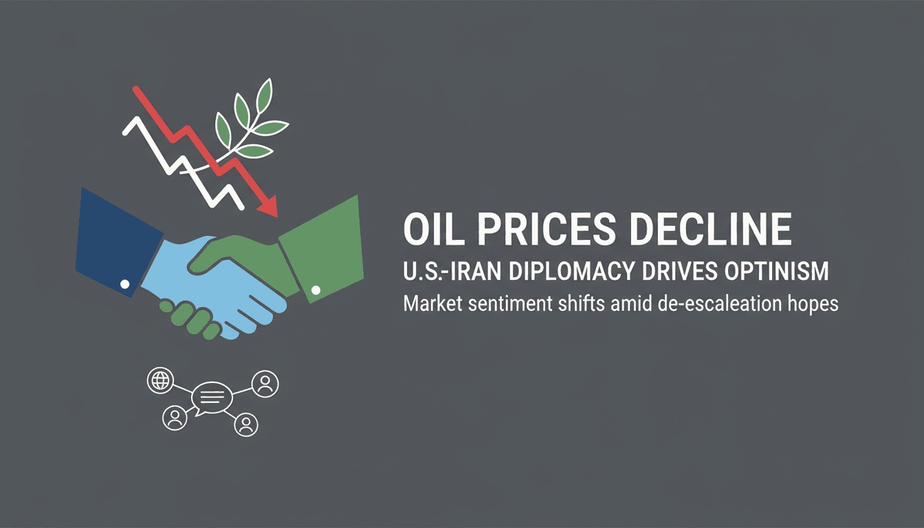Graph showing the decline in oil prices amid U.S.-Iran diplomatic talks