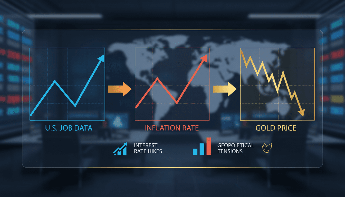 Gold bars with a declining graph overlay representing market trends.