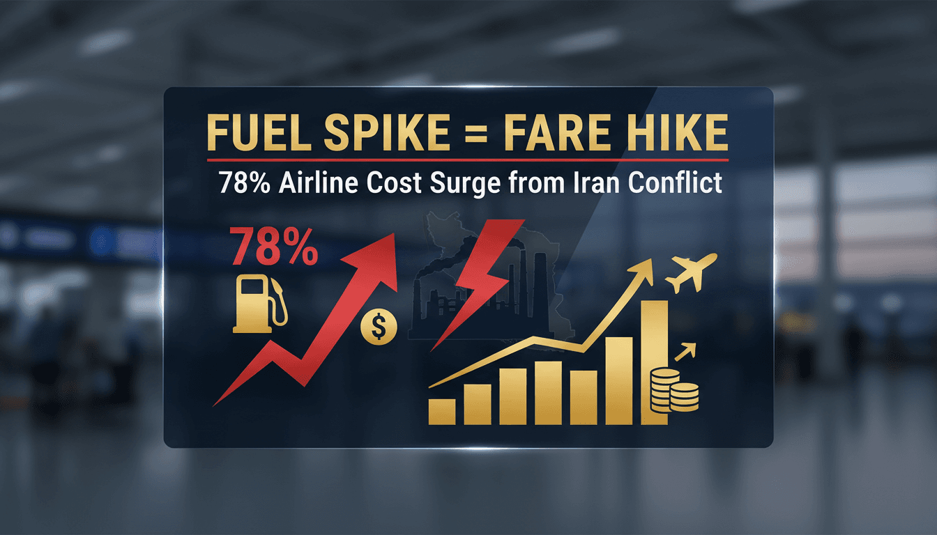 Airline fuel prices rising due to geopolitical tensions in Iran.