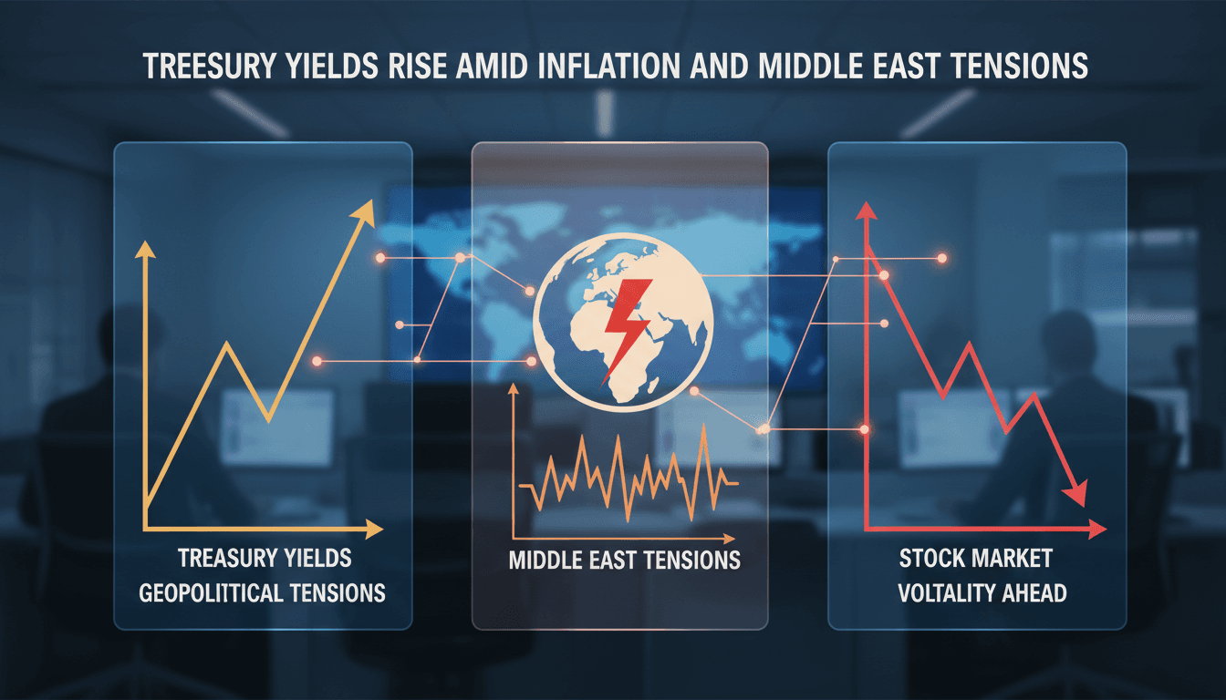 Treasury yields rise due to inflation and geopolitical tensions.