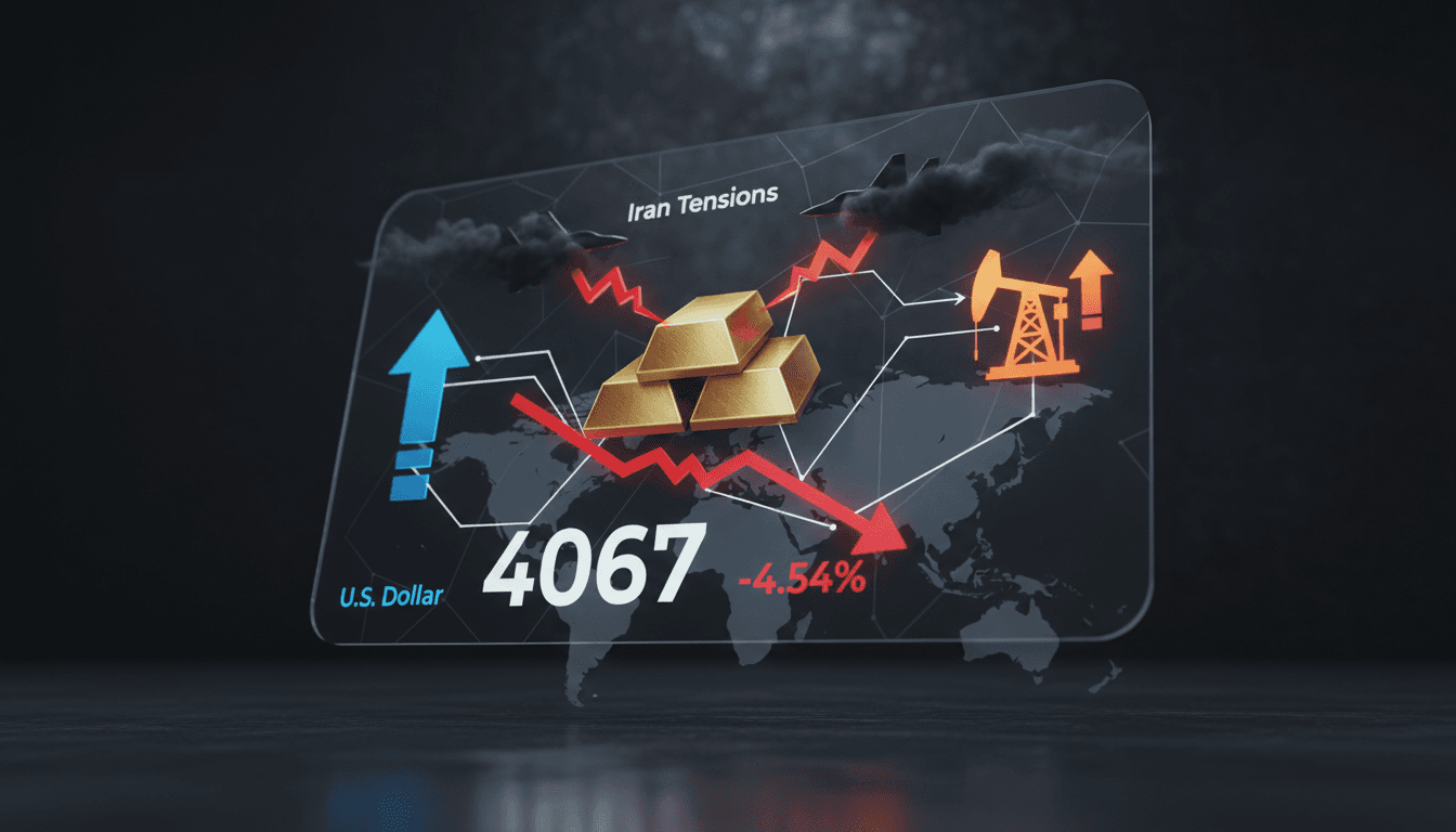 Gold bars with a backdrop of fluctuating market graphs