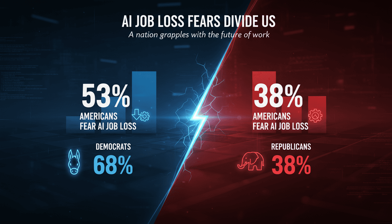Poll results showing American concerns over AI job security