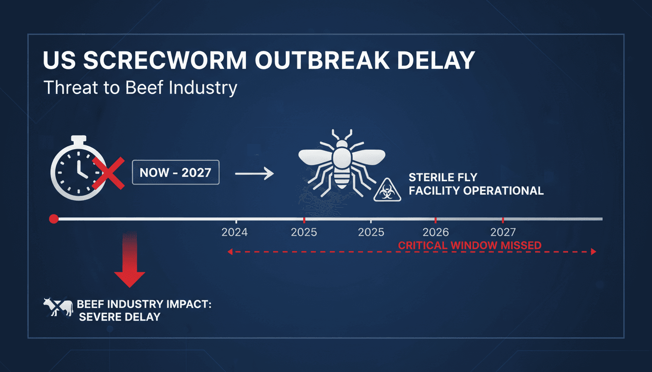 A visual representation of the screwworm outbreak's impact on the U.S. beef industry.