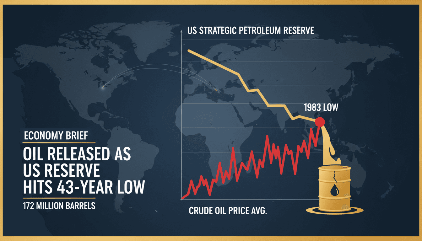 Graph showing the decline of the US Strategic Petroleum Reserve over the years.