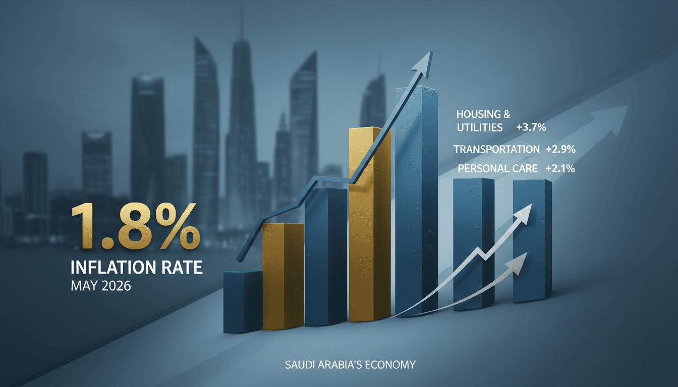 Graph showing Saudi Arabia's inflation rate increase in May 2026