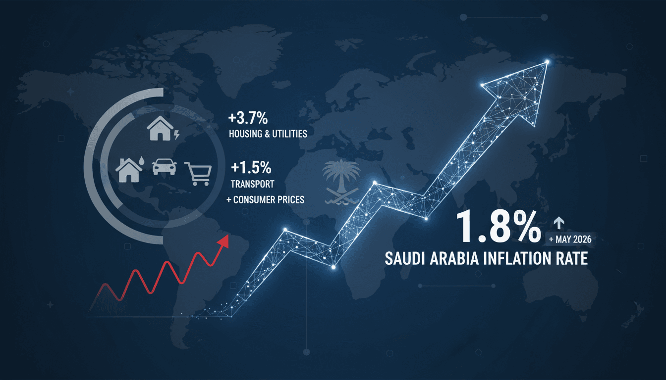 Saudi Arabia's inflation rate rises to 1.8% in May 2026