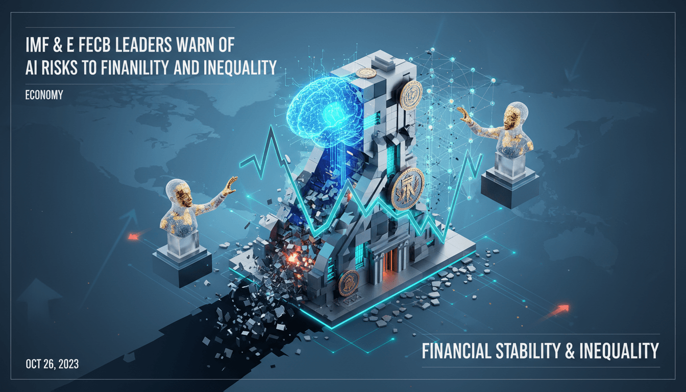 IMF and ECB leaders discussing AI risks to financial stability