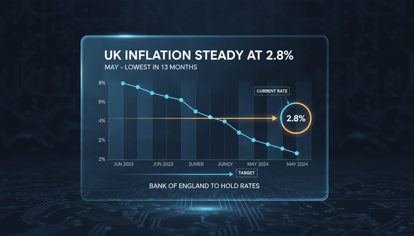 UK inflation remains steady at 2.8% in May