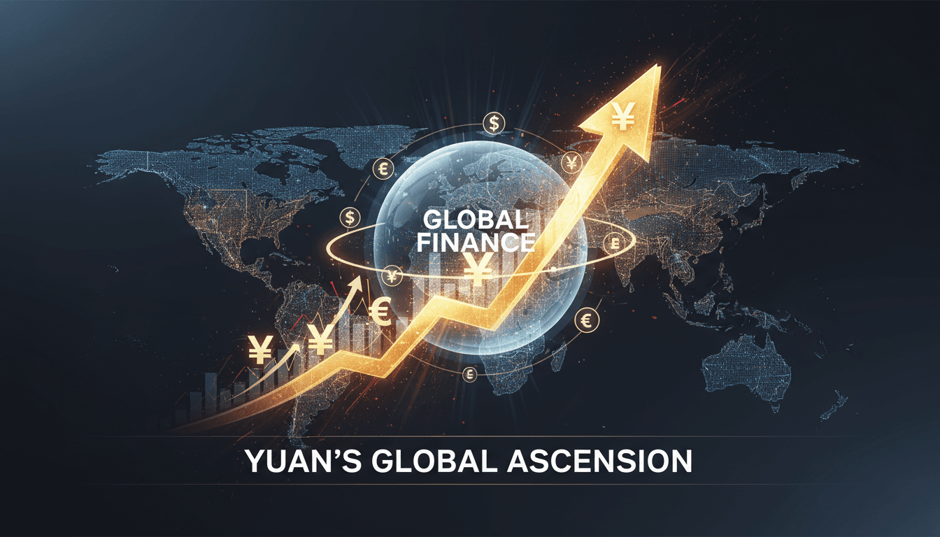 A graphic representation of the yuan's growing influence in global finance.