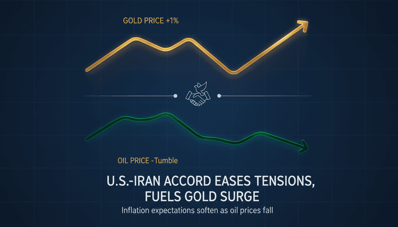 Gold prices rise over 1% following U.S.-Iran agreement to end hostilities