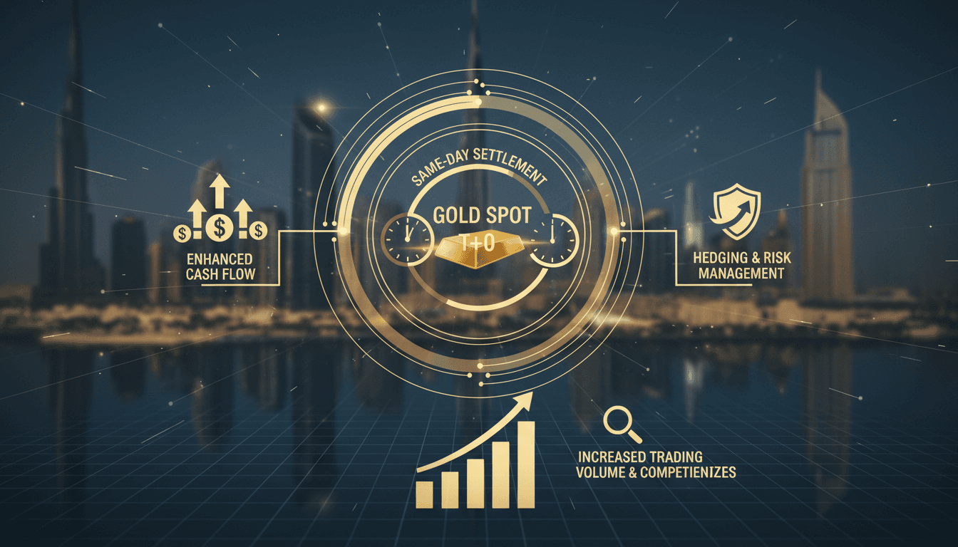 Infographic on Dubai's Gold Spot T+0 Contract launch