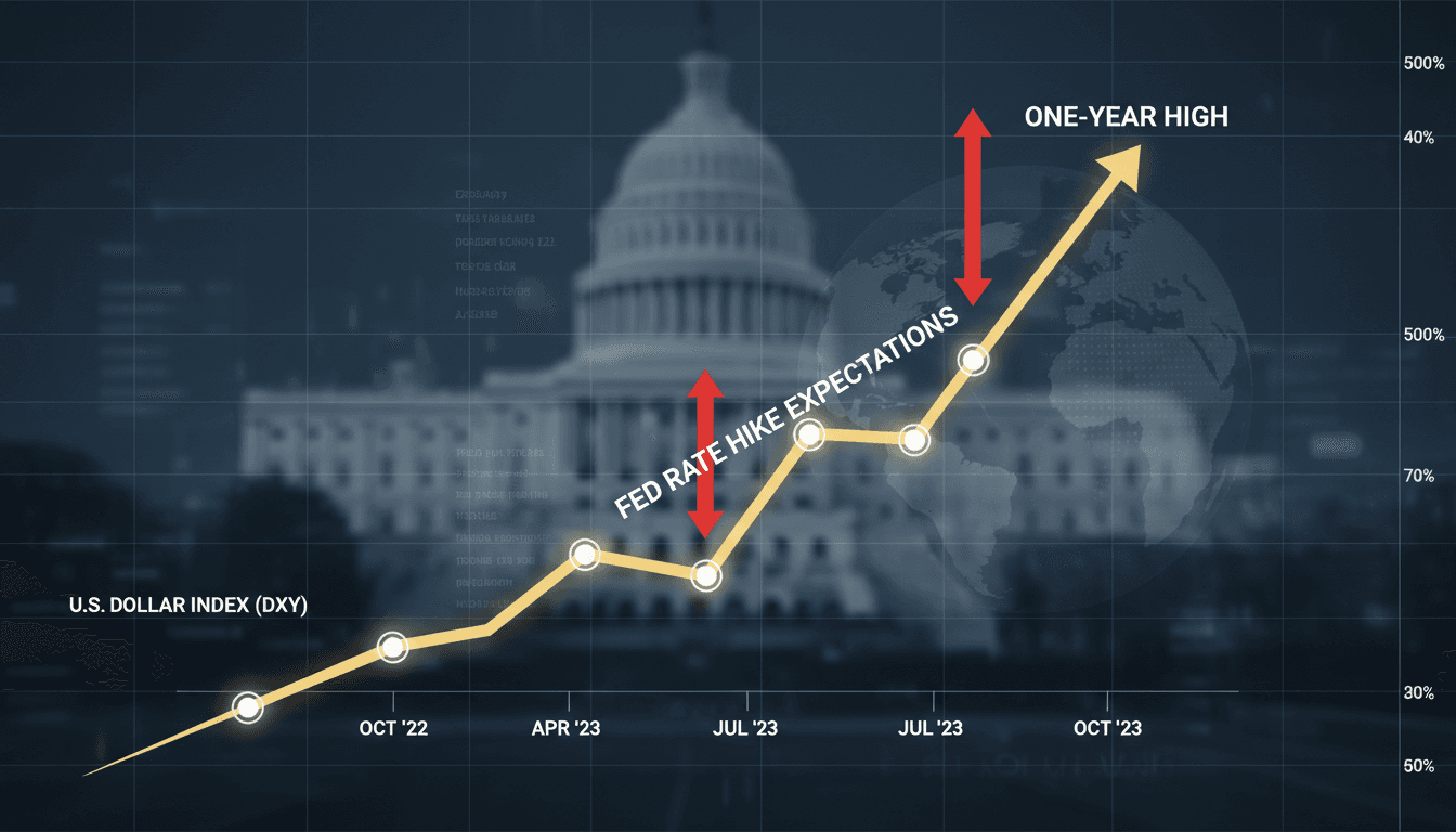 U.S. dollar reaches one-year high amid rising interest rate expectations