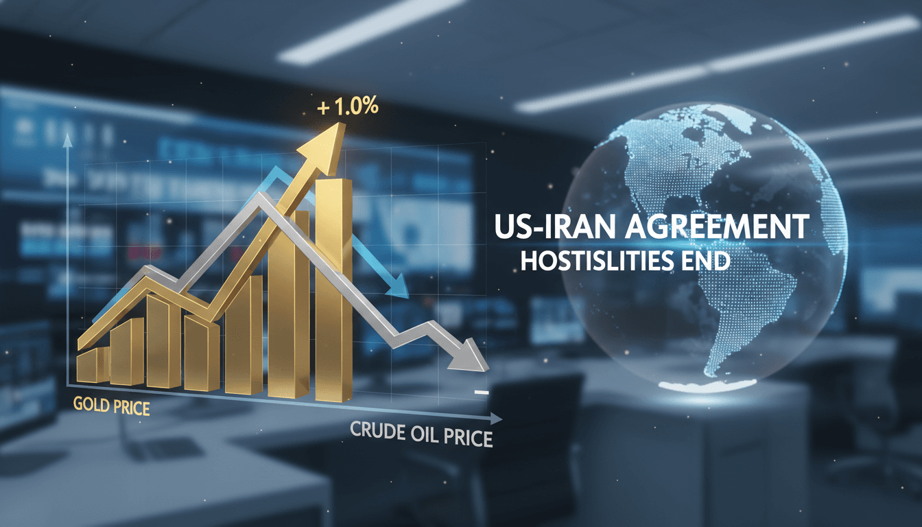 Gold prices rise over 1% following US-Iran agreement to end hostilities