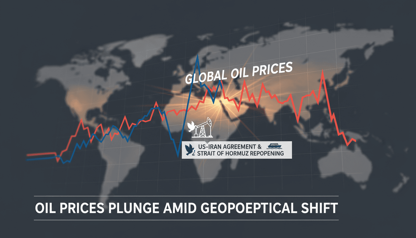 Oil prices decline following US-Iran agreement and Strait of Hormuz reopening
