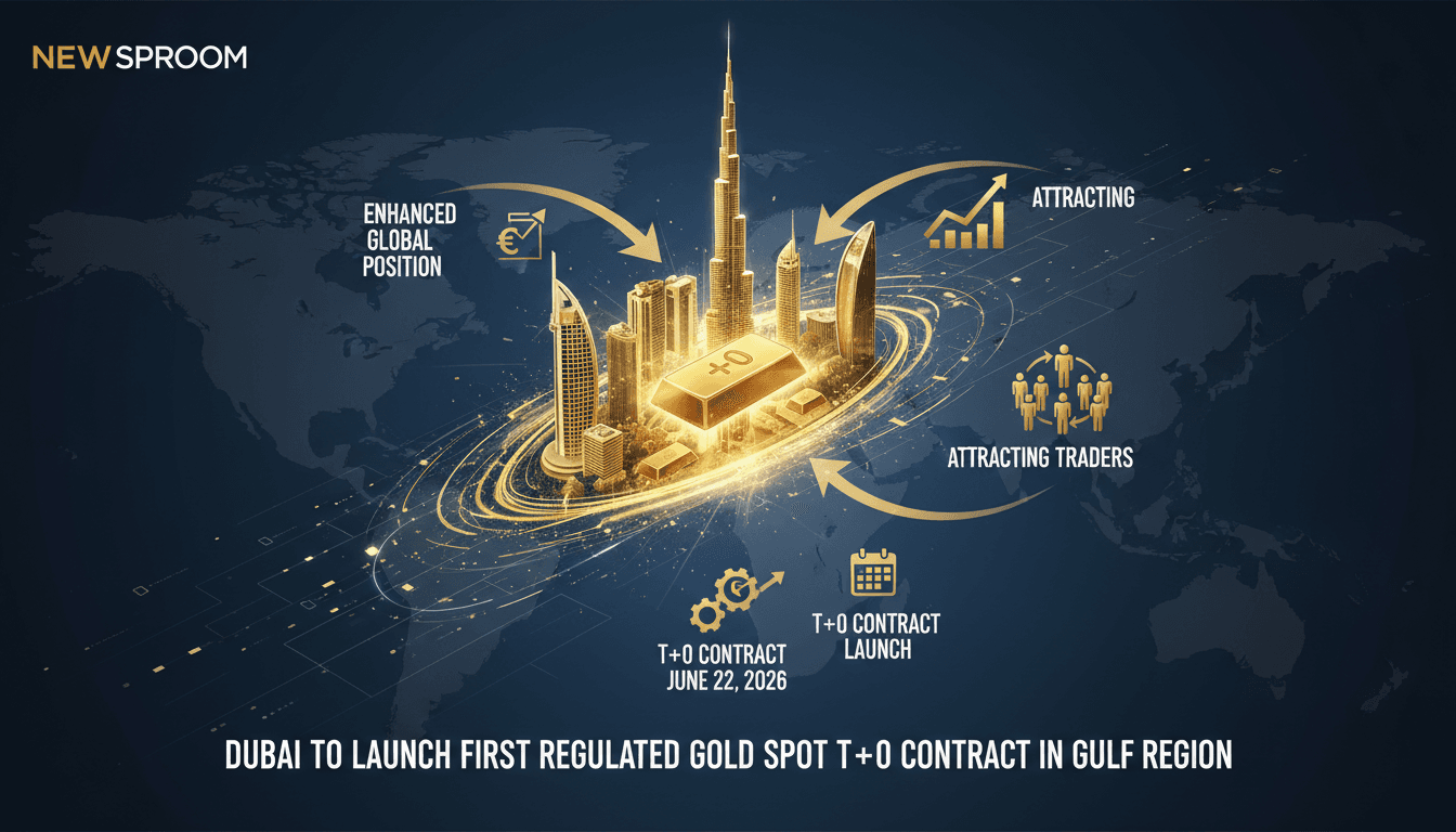 Dubai to Launch First Regulated Gold Spot T+0 Contract in Gulf Region