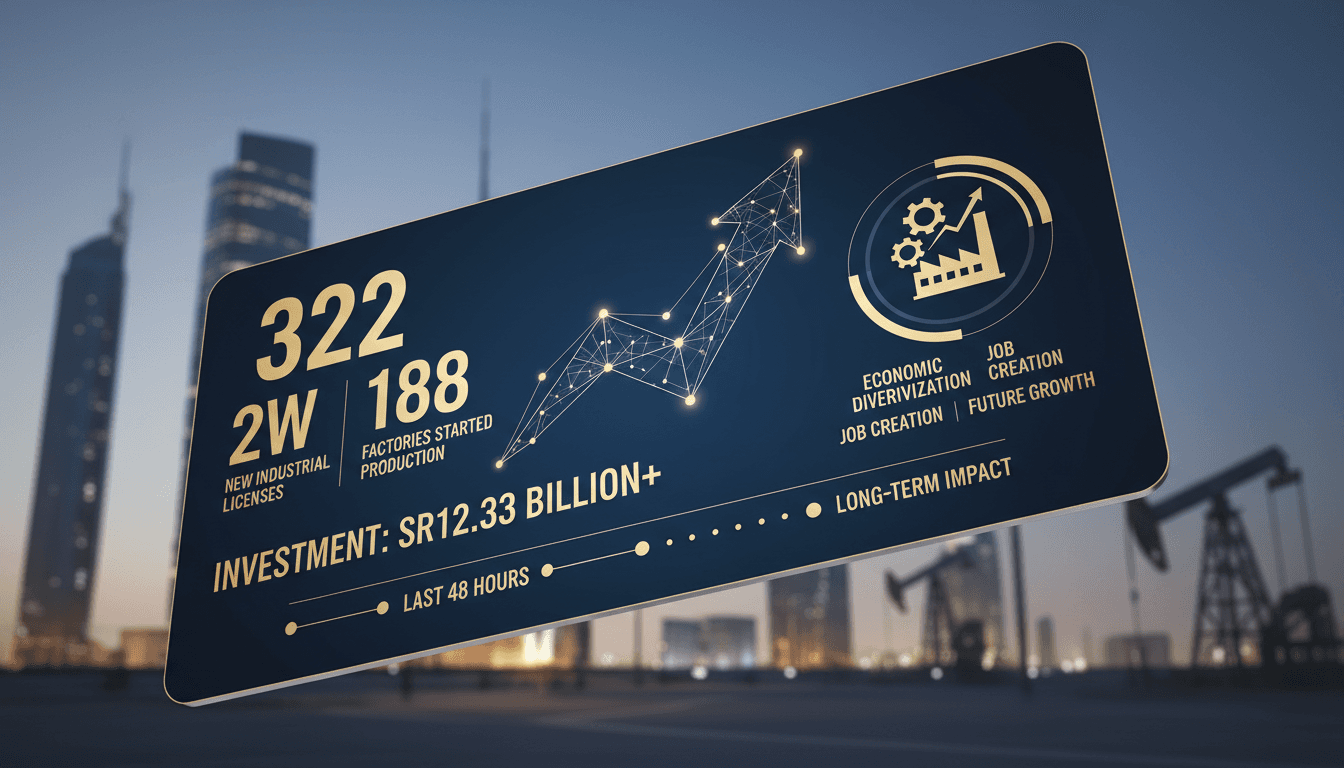 Industrial growth in Saudi Arabia with new licenses and factories
