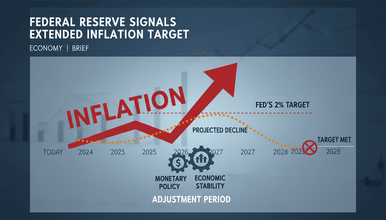 Federal Reserve building with economic graphs overlay